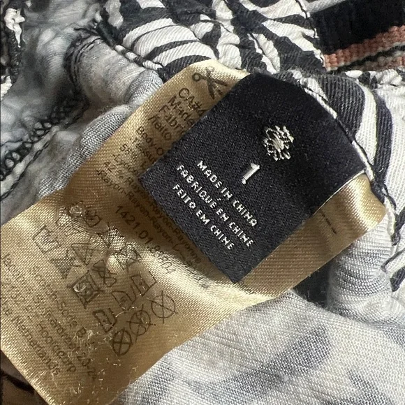 Maison Scotch Les Bons Vivants Multi Color Print Pattern Ankle Crop Casual Pants - Picture 3 of 6